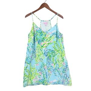 LILLY PULITZER Dusk Slip Dress 100% Silk Adjustable Straps